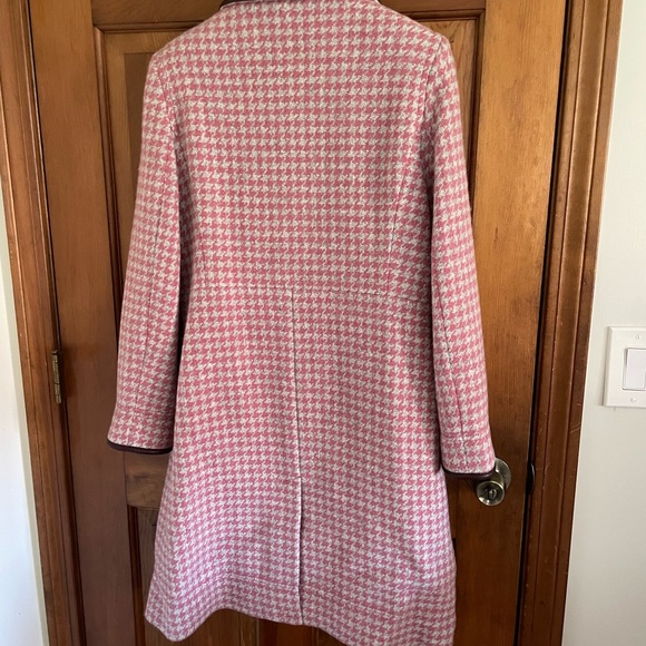 Vintage Coach Houndstooth Coat - Never worn! Size - Large soft pink/grey - Picture 3 of 6